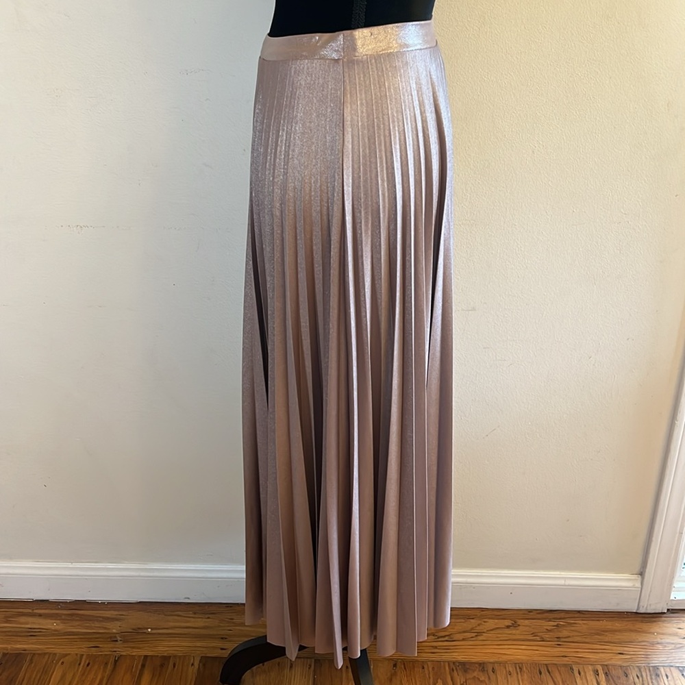 Halogen Metallic Pleated Maxi Skirt - Picture 3 of 5